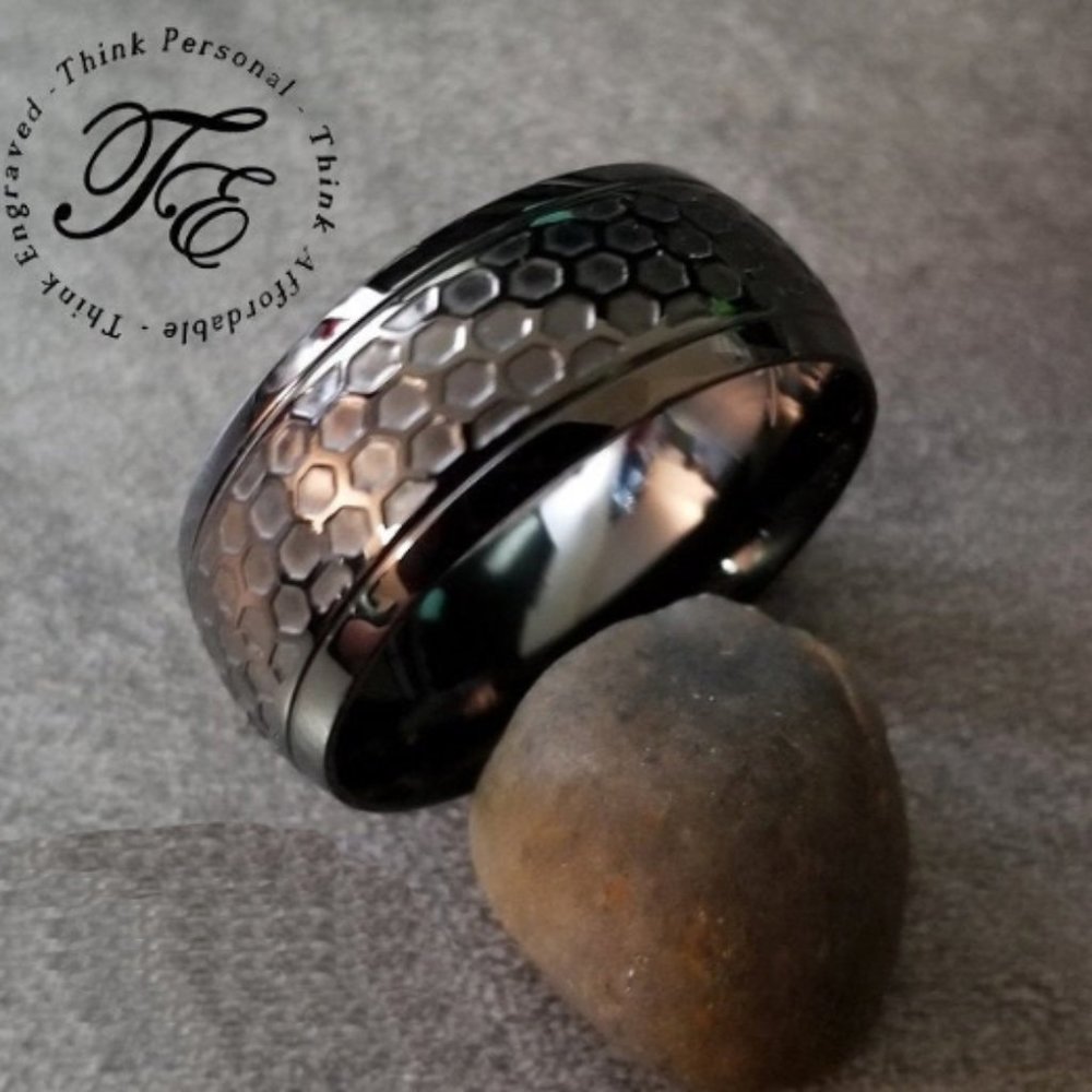 Mens Honeycomb Ring (Lamborghini-like)